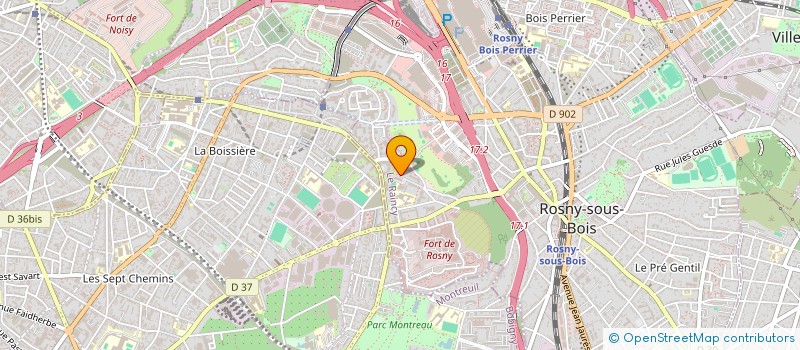 localisation de l'entreprise IDTRAINING à ROSNY-SOUS-BOIS