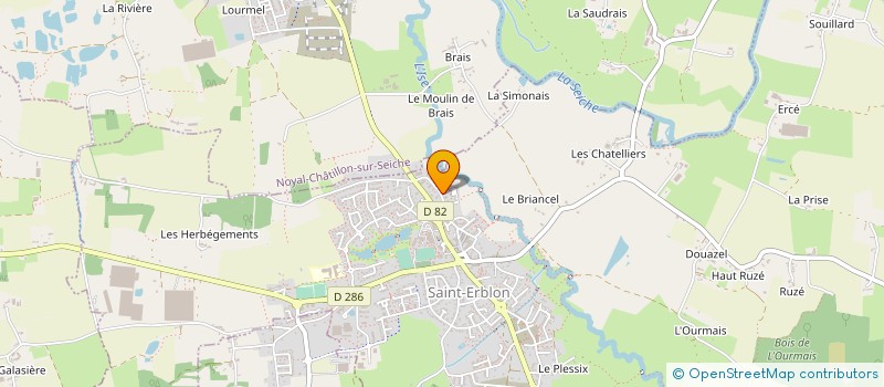 localisation de l'entreprise IFOB 35 à SAINT-ERBLON