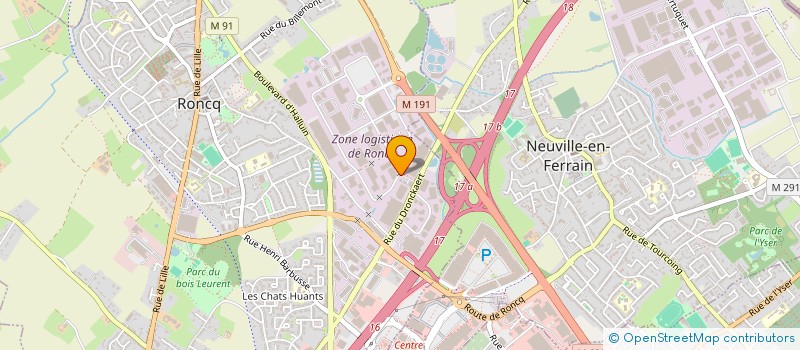 localisation de l'entreprise IFROGZ EUROPE S.A.S. à RONCQ