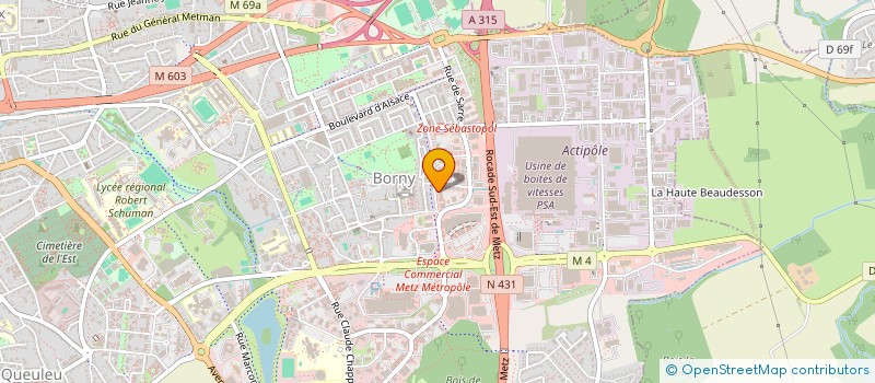 localisation de l'entreprise IG EST SERVICES à METZ