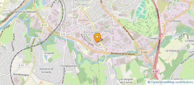 localisation de l'entreprise IGIPEL à LIMOGES