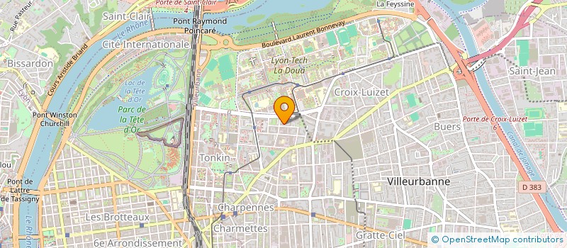 localisation de l'entreprise IGIREL à VILLEURBANNE