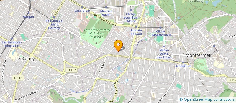 localisation de l'entreprise IGLU'FRANCE à CLICHY-SOUS-BOIS