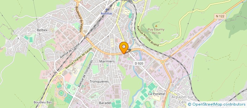 localisation de l'entreprise IH 2 à AURILLAC