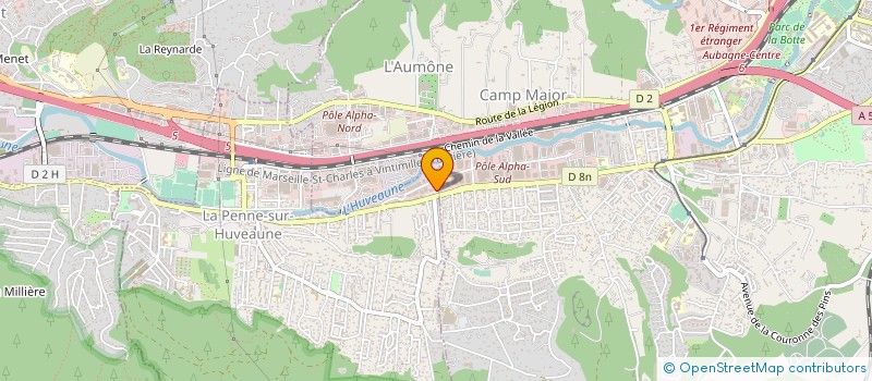 localisation de l'entreprise IHDENE.L  LA PENNE-SUR-HUVEAUNE