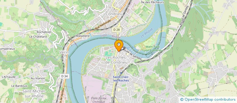 localisation de l'entreprise IHMTEK à LES ROCHES-DE-CONDRIEU