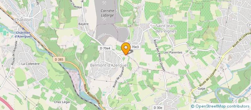 localisation de l'entreprise IHSV  BELMONT-D'AZERGUES