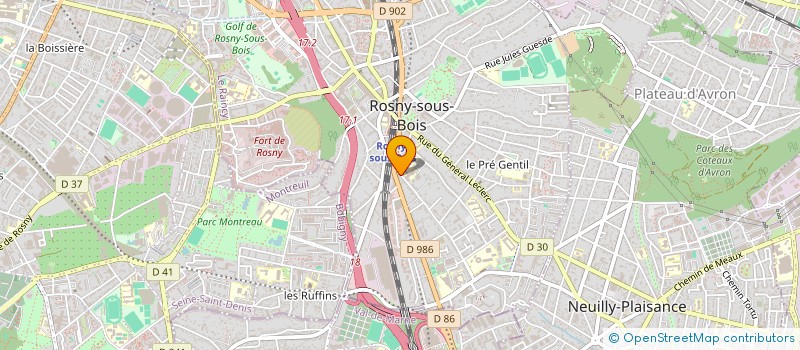 localisation de l'entreprise IICM93 à ROSNY-SOUS-BOIS