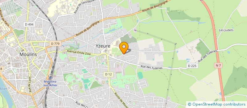 localisation de l'entreprise IJC  YZEURE