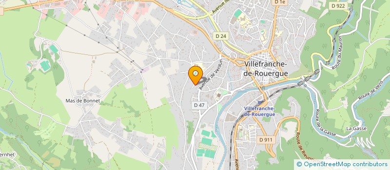 localisation de l'entreprise IJKL  VILLEFRANCHE-DE-ROUERGUE