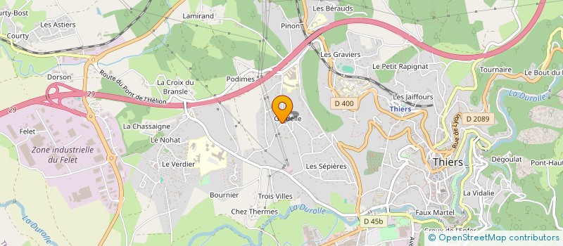 localisation de l'entreprise IL FAUT COURRIR THIERS à THIERS