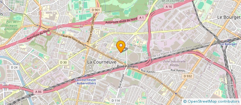 localisation de l'entreprise ILAF  LA COURNEUVE