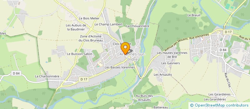 localisation de l'entreprise ILANA  ARTANNES-SUR-INDRE