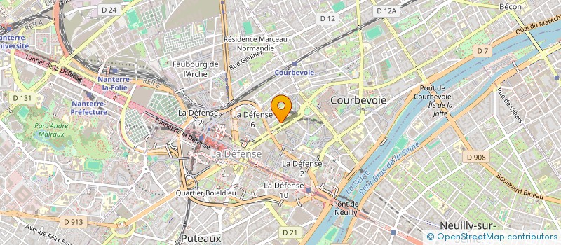 localisation de l'entreprise ILANA à COURBEVOIE