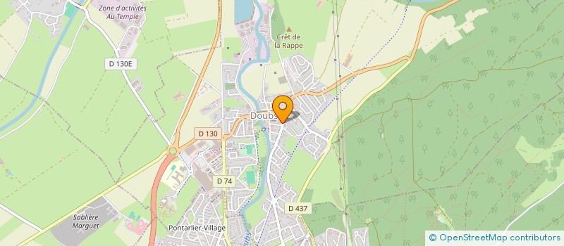 localisation de l'entreprise ILANOS  DOUBS