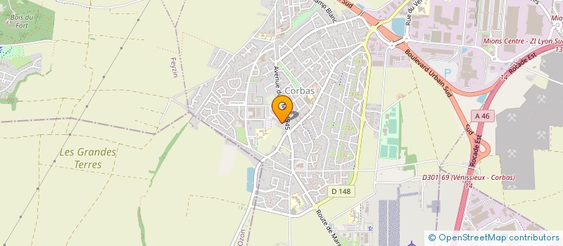 localisation de l'entreprise ILAVYA PEINTURE à CORBAS