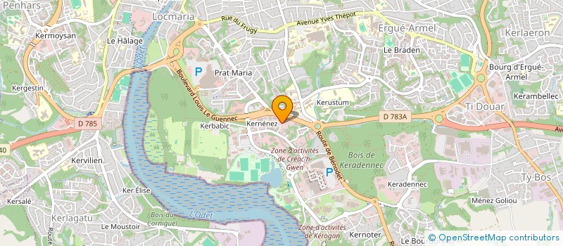 localisation de l'entreprise ILE AUX TRESORS à QUIMPER
