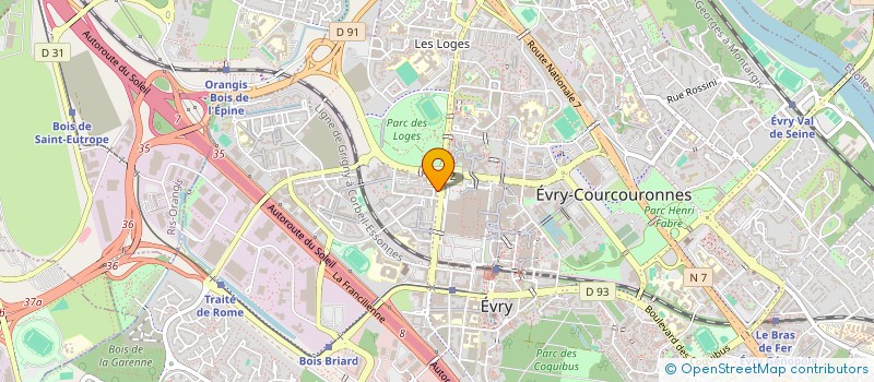 localisation de l'entreprise ILE DE FRANCE COURSES à EVRY-COURCOURONNES