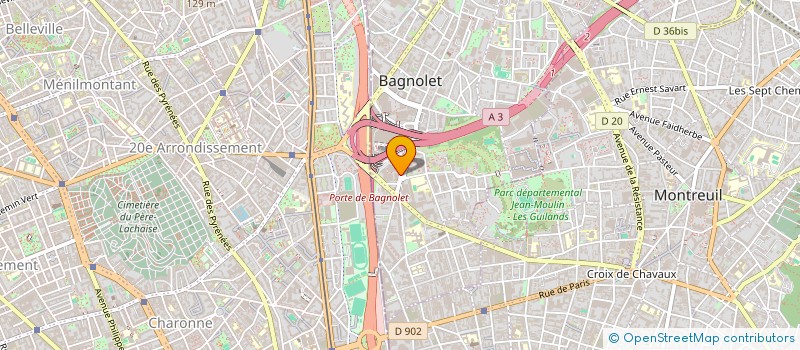 localisation de l'entreprise ILE DE FRANCE MEDIA à BAGNOLET