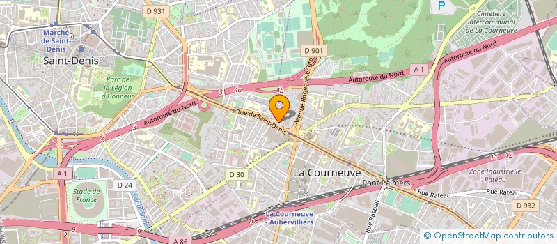 localisation de l'entreprise ILE DE FRANCE MULTISERVICES ENTRETIEN à LA COURNEUVE