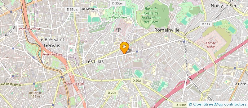 localisation de l'entreprise ILE DE FRANCE PAIN D'OR à LES LILAS