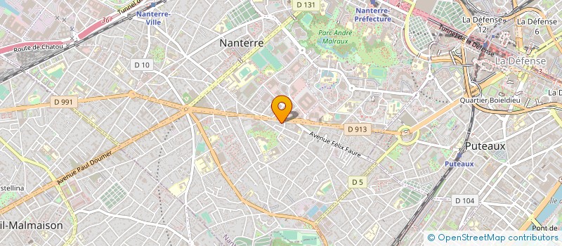 localisation de l'entreprise ILE DE FRANCE RENOVATION à NANTERRE