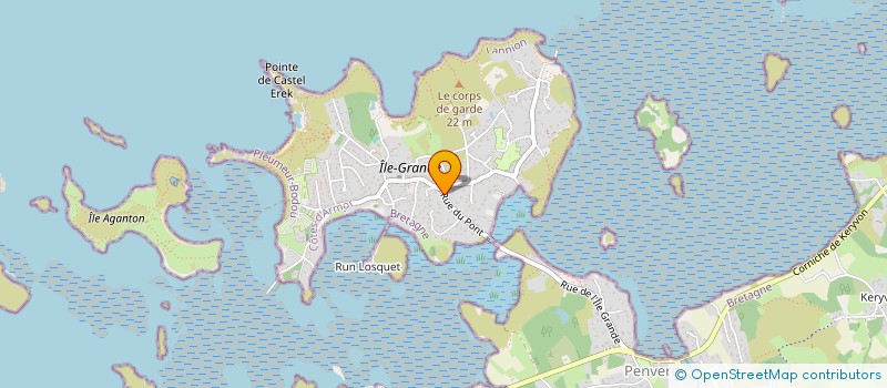 localisation de l'entreprise ILE-GRANDE  PLEUMEUR-BODOU