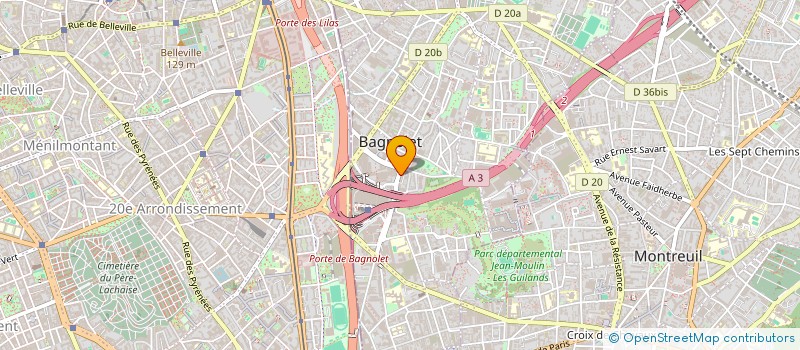 localisation de l'entreprise ILEF ASSURANCES à BAGNOLET