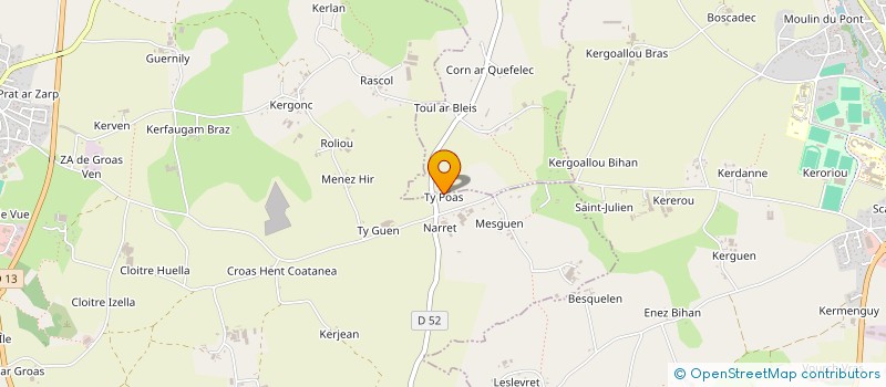 localisation de l'entreprise ILEO  BOURG-BLANC