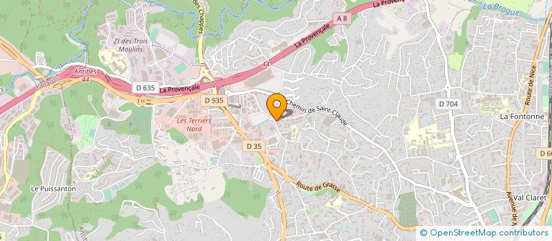 localisation de l'entreprise ILEX LORRAINE  ANTIBES