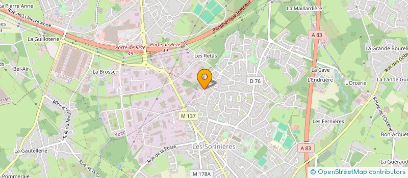 localisation de l'entreprise ILFRANC  LES SORINIERES