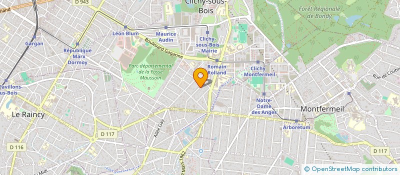 localisation de l'entreprise ILIC IMMO à CLICHY-SOUS-BOIS