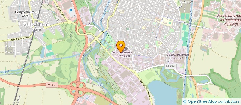 localisation de l'entreprise ILK  ILLKIRCH-GRAFFENSTADEN