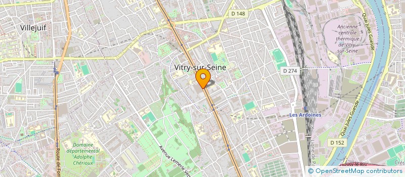 localisation de l'entreprise ILLAN'OPTIQUE à VITRY-SUR-SEINE