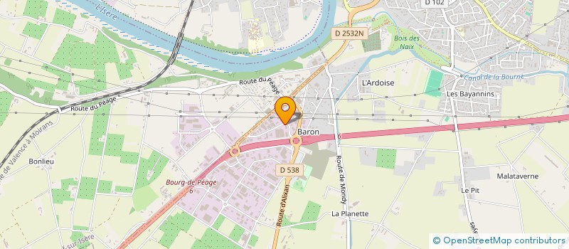localisation de l'entreprise ILLICO PREST'EAU à BOURG-DE-PEAGE