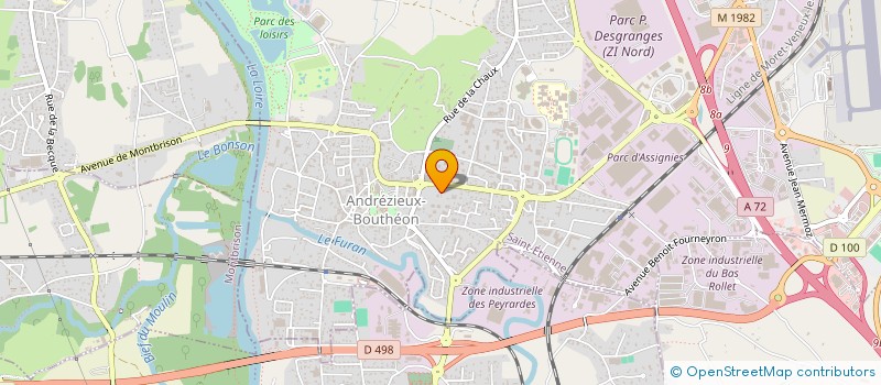 localisation de l'entreprise ILLIS  ANDREZIEUX-BOUTHEON