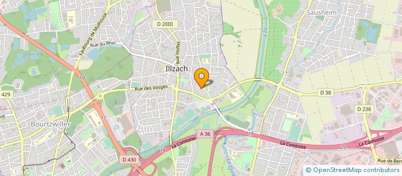 localisation de l'entreprise ILLZAKINE  ILLZACH