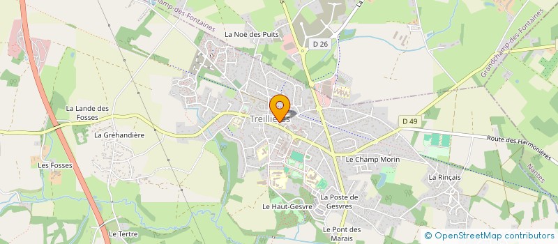 localisation de l'entreprise ILOMAHE à TREILLIERES