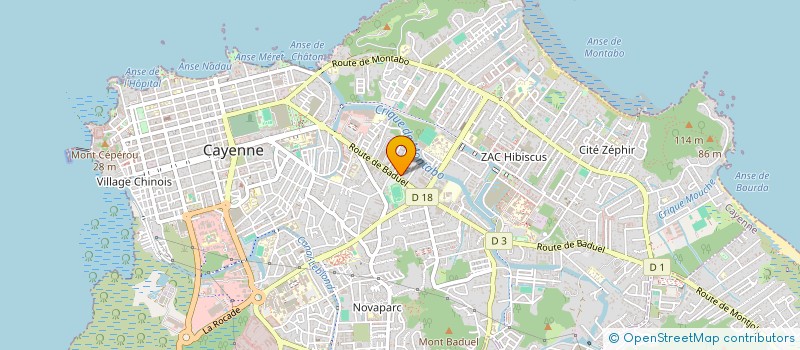 localisation de l'entreprise ILOT F  CAYENNE
