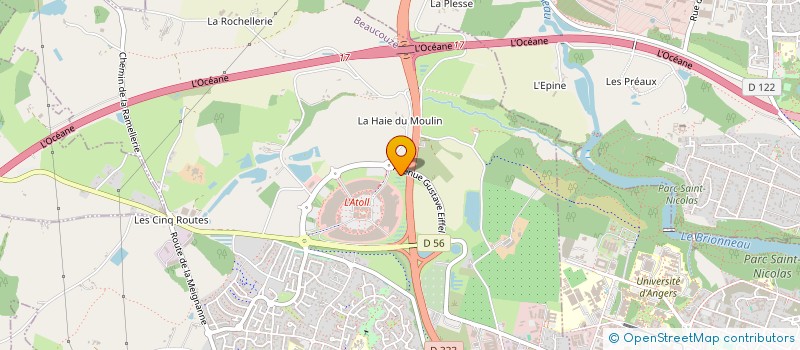 localisation de l'entreprise ILS ATOLL  BEAUCOUZE