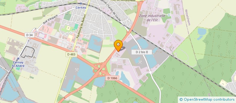 localisation de l'entreprise ILTIS & HUG TOITURE à CERNAY