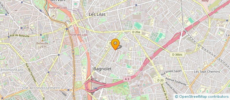 localisation de l'entreprise ILYALOLA 65 à BAGNOLET