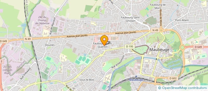 localisation de l'entreprise IM DUPONT  MAUBEUGE