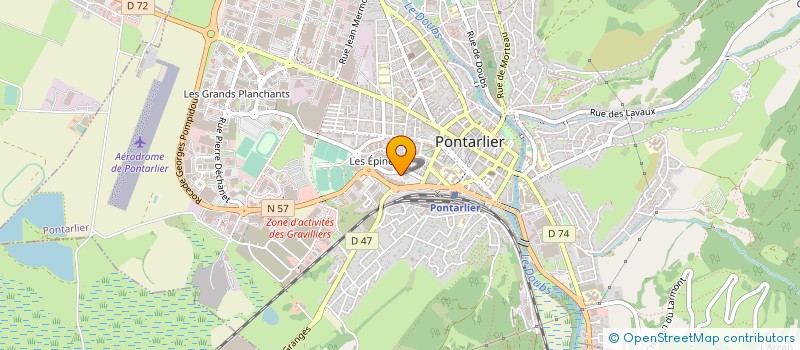 localisation de l'entreprise IM'TOO à PONTARLIER