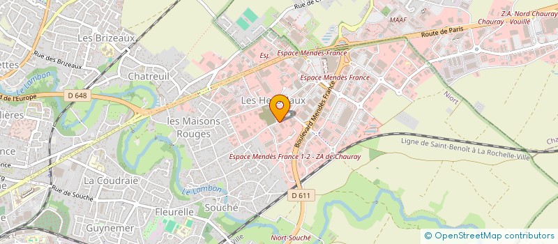 localisation de l'entreprise IMA@LOG  NIORT