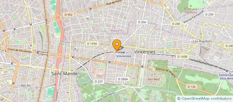 localisation de l'entreprise IMAGERIE INFORMATIQUE IMPRESSION MEDICALE  VINCENNES