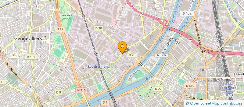 localisation de l'entreprise IMAGINE'S à GENNEVILLIERS