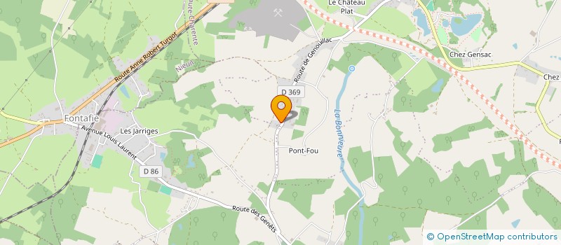 localisation de l'entreprise IMAGO 16 PECHE A LA MOUCHE EN HAUTE CHARENTE à TERRES-DE-HAUTE-CHARENTE