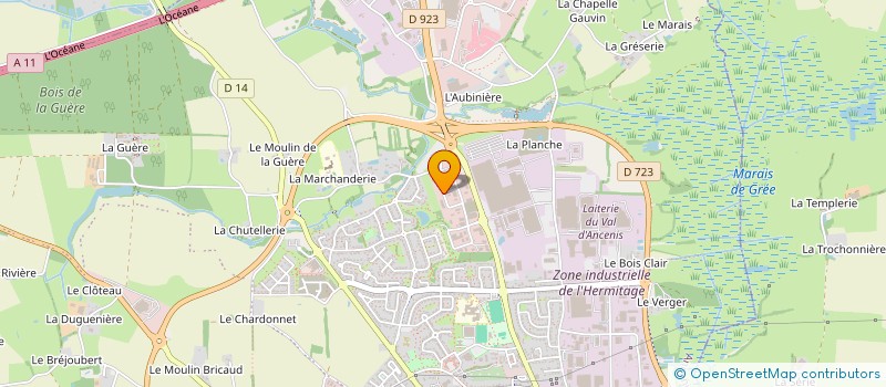 localisation de l'entreprise IMANAGING-DOCUMENT à ANCENIS-SAINT-GEREON