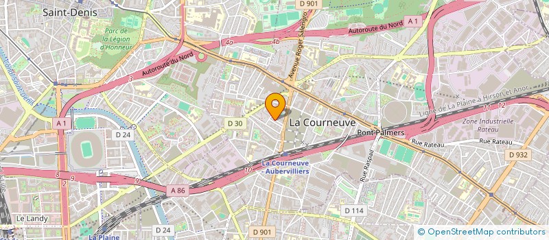 localisation de l'entreprise IMASIA/AVANT DE PARTIR à LA COURNEUVE